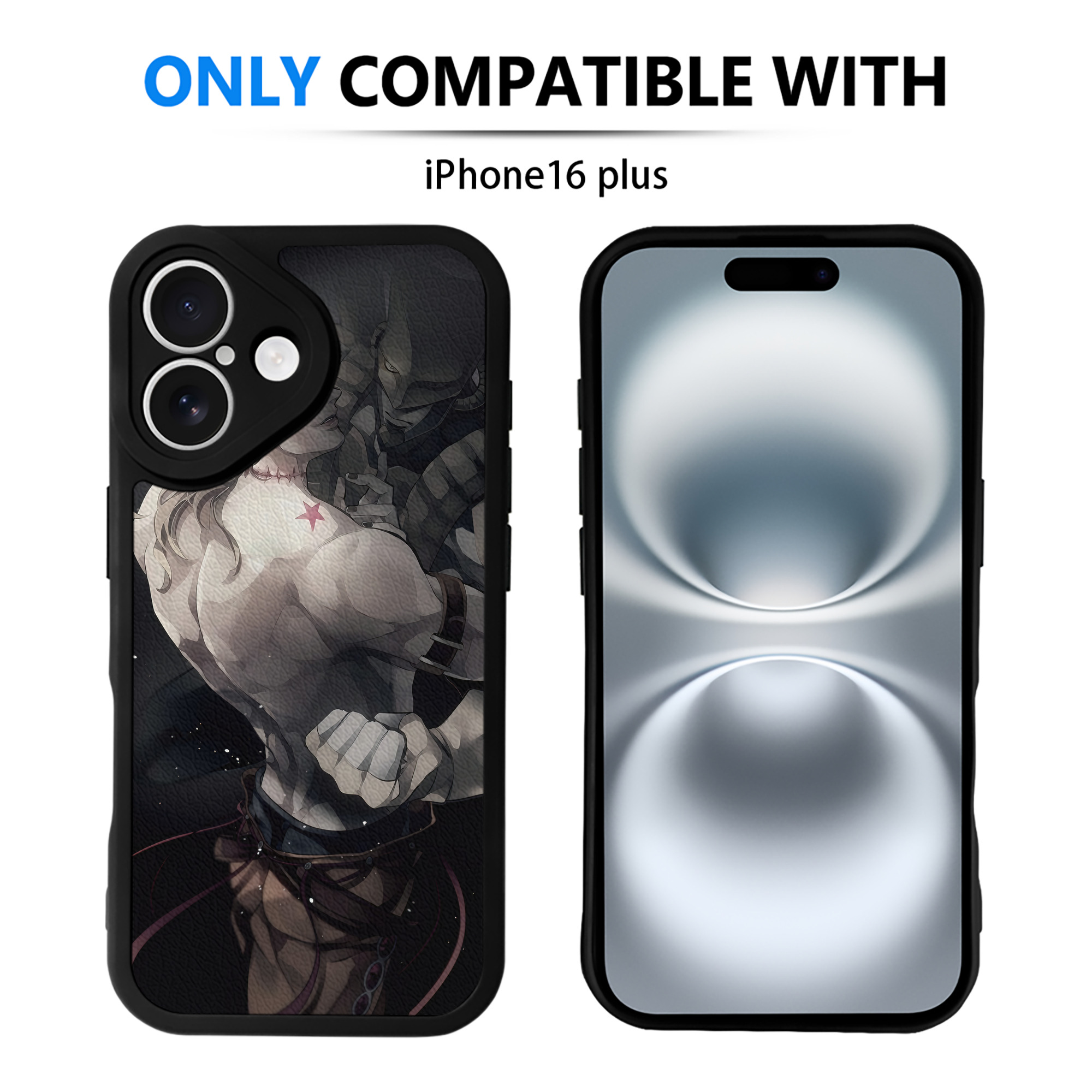 （画像用） ジョジョの奇妙な冒険 JoJo's Bizarre Adventure 【iPhone 16シリーズ対応】シリコンスマホケース（レザー調） 材質：シリコン